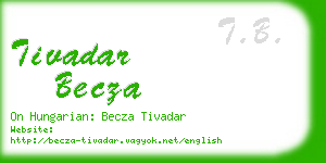 tivadar becza business card
